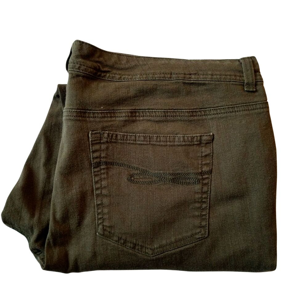 Style & Co. Jeans Women’s 22W Olive Green Slim Leg Stretch Denim - Picture 3 of 5